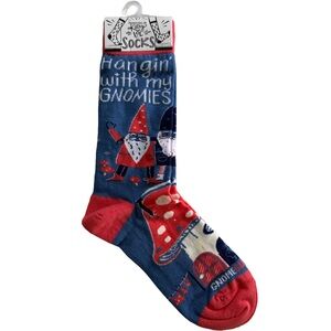 Primitives by Kathy LOL Casual Socks With Hangin with my Gnomies Design